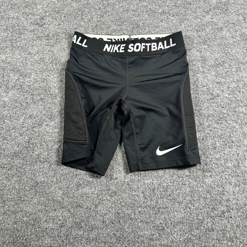 Nike Shorts Womens Size L Black Softball Slider Padded Athletic Dri-Fit Stretch